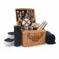 Canterbury Luxury Picnic Basket w/ Deluxe Service for Two